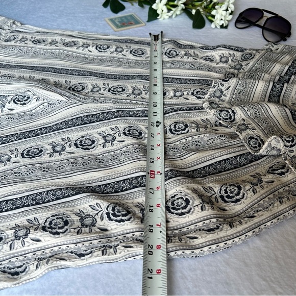 American Eagle Floral Jumpsuit Cold Shoulder Ruffle Hem Ladies Summer Beach - Picture 4 of 14